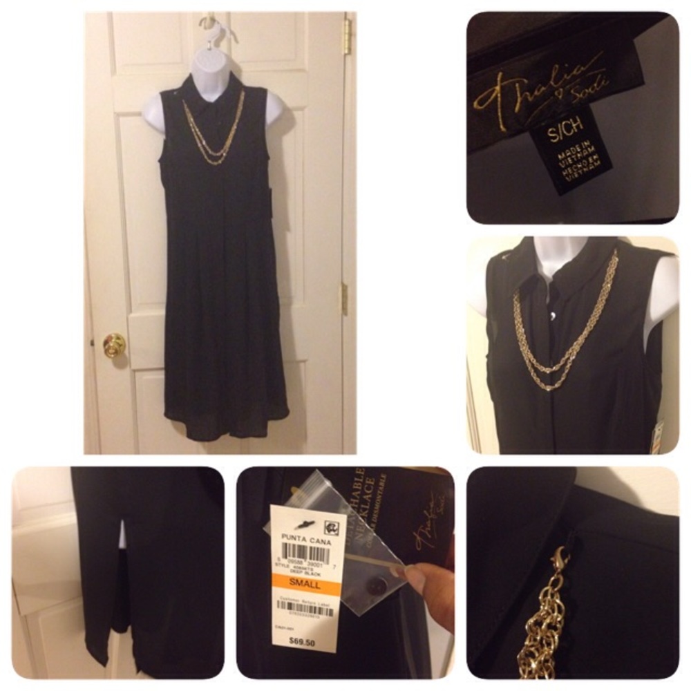 Women's Sleeveless Dress with Detachable Necklace